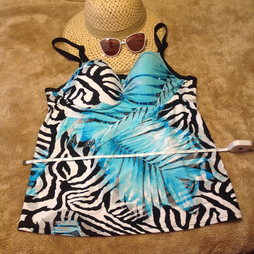 Lane Bryant Tankini swim Top size 38 D